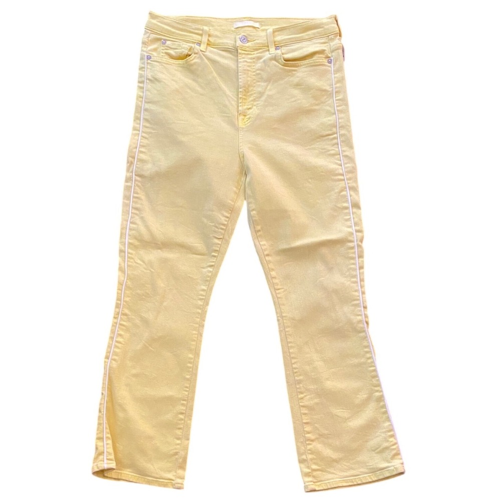 7 For All Mankind Cropped Flare Jeans sunflower‎ yellow Women's Size